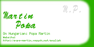 martin popa business card